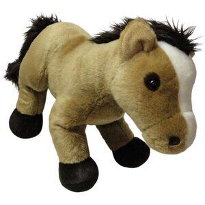 BABW BROWN PONY Retired White Blaze Horse 15 inch Plush Build A Bear Stuffie